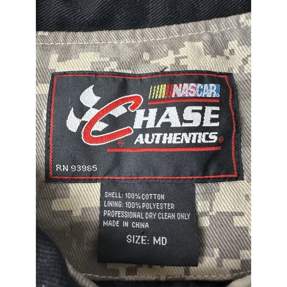 Mens NASCAR Dale Jr National Guard Camo Racing Jacket, Size M
